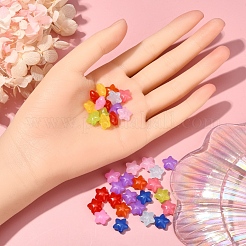 240шт 10 цвета прозрачные акриловые бусины&nbsp;MACR-YW0001-89