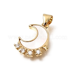 Pendentifs en laiton zircon cubique transparent&nbsp;CU-CBAF50C-03B-G