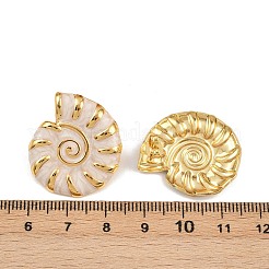 Pendientes de caracola esmaltados de acero inoxidable 304&nbsp;EJEW-L276-01G-01