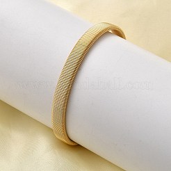 Женские браслеты-манжеты из нержавеющей стали 304 с плоскими цепочками-змейками&nbsp;BJEW-A067-06G