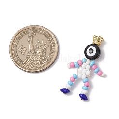 Подвески из стеклянных бусинок с краской для выпечки PALLOY-MZ00653