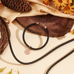 Круглый плетеный кожаный шнур OCOR-WH0082-109E