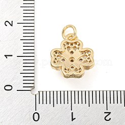 Покрытие стойки латунь микропаве прозрачные подвески из кубического циркония&nbsp;KK-F089-14G