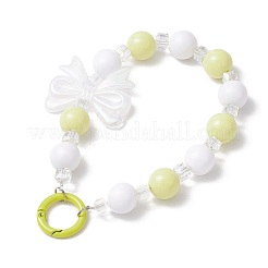 Подвесные украшения из акриловых бантов и стеклянных круглых бусин&nbsp;HJEW-JM03324-02