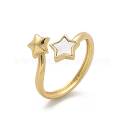 Кольца-манжеты из латуни для женщин RJEW-C126-10G