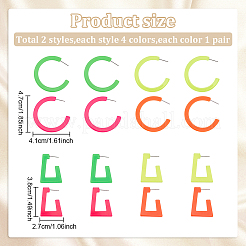 2 комплект из 2 акриловых сережек-гвоздиков&nbsp;EJEW-AN0004-08