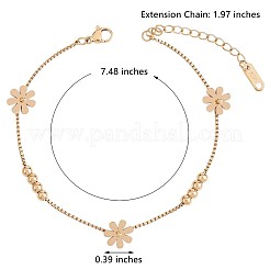 Женские браслеты на щиколотку из нержавеющей стали с цепочками-коробками JA196B