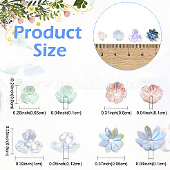 200 шт. 4 стильных колпачка для бусин из акрила и смолы&nbsp;FIND-YW0010-10