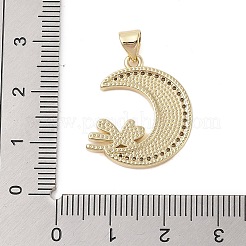 Латунные микропаве прозрачные подвески с фианитом&nbsp;KK-I712-48G-04