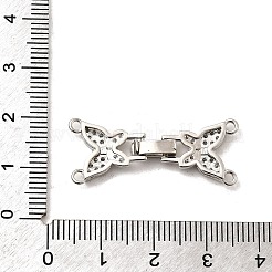 Застежки для часов из латуни с микропаве из прозрачного кубического циркония KK-A266-23P