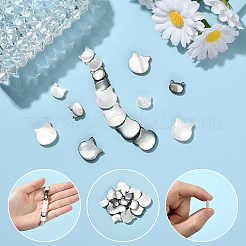 16 шт. 4 вида бусин из натуральных белых ракушек и черных ракушек-губ&nbsp;SSHEL-SC0001-34