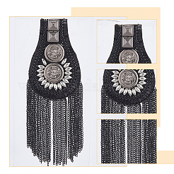 2 шт. модные эполеты с кисточками из сплава DIY-FH0007-13