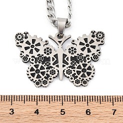 Ожерелья с подвесками из нержавеющей стали 201 в стиле панк&nbsp;NJEW-C066-06P