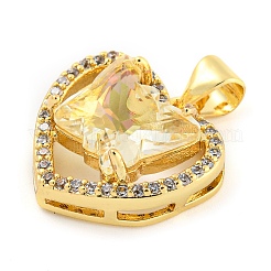 Покрытие стойки латунь микропаве прозрачные подвески из кубического циркония&nbsp;ZIRC-L100-155G-01