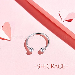 Простые кольца-манжеты из стерлингового серебра с родиевым покрытием JR95A-02