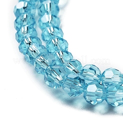 Placcare trasparente perle di vetro fili&nbsp;EGLA-A035-T4mm-A08