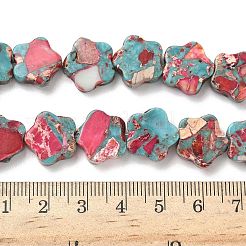 Окрашенные синтетические нити из имперской яшмы G-D337-14mm-B04