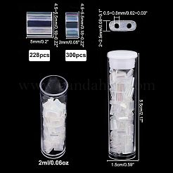 528 pièce de perles de rocaille en verre transparent à 2 trous&nbsp;SEED-NB0001-52