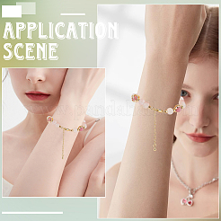 10 шт. латунные концы с цепями&nbsp;KK-BBC0022-88