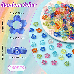 300шт прозрачная акриловая рамка для бусин&nbsp;MACR-SP0002-03