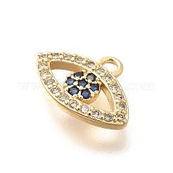 Breloques en laiton avec zircone cubique de micro pave&nbsp;KK-G519-09G-02
