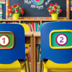 42 шт. самоклеящиеся бумажные декоративные наклейки с цифрами DIY-WH0646-010