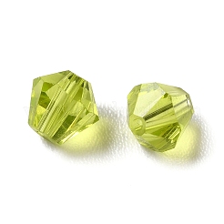 ガラス k9 ガラス  模造オーストリアクリスタルビーズ  多面カット  ダイヤモンド  オリーブドラブ  4x4mm  穴：0.7mm&nbsp;GLAA-H024-13B-25
