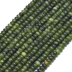 Природные китайский нефрит бисер пряди&nbsp;G-P575-A19-4x2mm-01