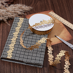 Лента из полиэстера с цветочным кружевом&nbsp;OCOR-WH0105-094