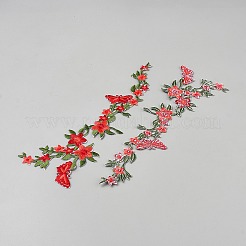 Цветочная вышивка на полиэстеровой ткани PATC-WH20001-15E