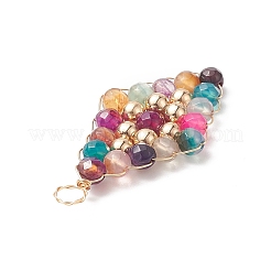 Подвески из медной проволоки из натурального смешанного камня&nbsp;PALLOY-JF02012