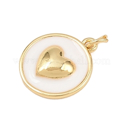 Pendentifs d'émail en laiton &nbsp;KK-L251-02G-A04