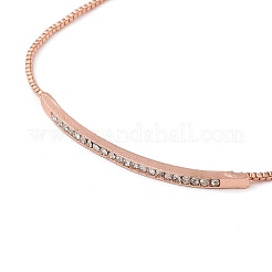 Браслеты-слайдеры со стразами и кристаллами из сплава BJEW-F469-01RG