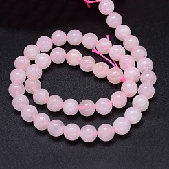 Stränge aus natürlichen Rosenquarzperlen aus Madagaskar in Rosa&nbsp;G-F222-40-10mm