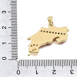 Pendentifs en laiton zircon cubique transparent&nbsp;KK-C263-31C-G