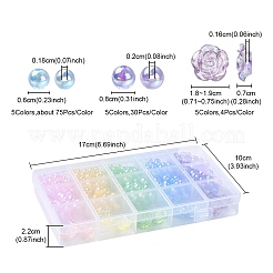545шт 15 стиля прозрачные акриловые бусины OACR-YW0001-47