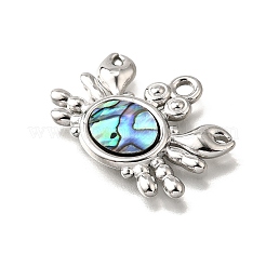 Подвески из натуральной ракушки пауа из нержавеющей стали 304 STAS-C122-21A-01P