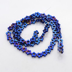 Гальванизировать немагнитных синтетический гематит бисер пряди G-J217C-03