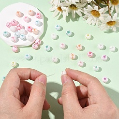 Лакированные бусины из акрила &nbsp;OACR-YW0002-49A