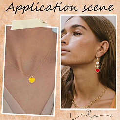 100шт 5 цвета сплава эмаль подвески ENAM-SC0005-32