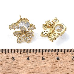 Messing Micro Pave klare Zirkonia Ohrstecker&nbsp;KK-CBA56EF-37G