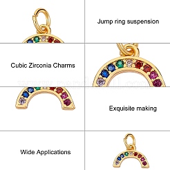 20шт латунные микро проложить красочные кубические циркониевые подвески&nbsp;KK-SZ0004-71