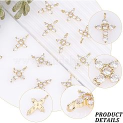 12шт латунные подвески с микропаве и кубическим цирконием KK-CA0003-65