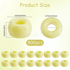 800шт непрозрачные пластиковые бусины KY-SP0001-47E