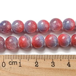 Gefärbt natürlichen weißen Jade Perlen Stränge&nbsp;G-F764-02D