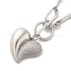 Ожерелье с кулоном из кубического циркония NJEW-S385-01A-P