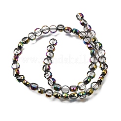 Brins de perles de verre transparentes galvanisées&nbsp;GL-CBA98F0-06A-03