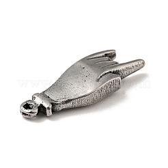 304ステンレスペンダント  愛のジェスチャー  アンティークシルバー  20x7x3mm  穴：0.6mm&nbsp;STAS-G278-33AS