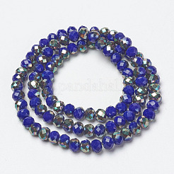 Electroplate opaco colore solido perle di vetro fili&nbsp;EGLA-A034-P4mm-J04