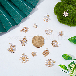 16 шт. 8 стиля латунные подвески с микропаве и кубическим цирконием KK-DC0002-83